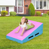 Incline Gymnastics Mat Wedge Ramp Gym Tumbling Exercise Mat-Pink & Blue