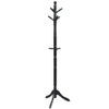 Adjustable Free Standing Wooden Coat Rack-Black