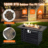 42 Inches 60 000 Btu Rectangular Propane Fire Pit Table