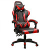 Gaming Chair Reclining Swivel with Massage Lumbar Support -Red