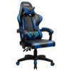 Gaming Chair Reclining Swivel with Massage Lumbar Support -Blue