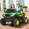 12V Battery Powered Kids Ride On Dumpbed Truck RC-Green