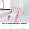 Potty Training Toilet Seat w/ Step Stool Ladder-Pink