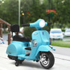 6V Kids Ride On Vespa Scooter Motorcycle for Toddler-Light Blue