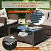 4 Pieces Outdoor Rattan Furniture Set