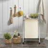 Laundry Hamper Basket Cart with Shelf and Removable Bag