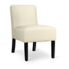 Accent Chair Fabric Upholstered Leisure Chair with Wooden Legs Beige-Beige