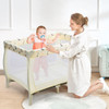 Portable Foldable Baby Playard Nursery Center with Changing Station-Beige