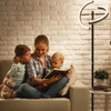 Modern Dimmable Torchiere Touch Control Standing LED Floor Lamp-Black