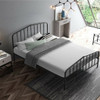 Full Size Metal Bed Frame with Headboard & Footboard-Black