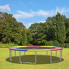 10FT Waterproof Safety Trampoline  Bounce Frame Spring Cover-Multicolor