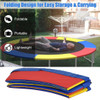 10FT Waterproof Safety Trampoline  Bounce Frame Spring Cover-Multicolor