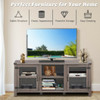 TV Stand Entertainment Center for TV's with Storage Cabinets-Gray