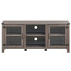 TV Stand Entertainment Center for TV's with Storage Cabinets-Gray