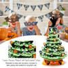 11.5 Inch Pre-Lit Ceramic Hand-Painted Tabletop Halloween Tree