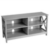 Wooden TV Stand Entertainment Media Center -Gray