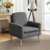 Modern Accent Arm Chair Upholstered Fabric Single Sofa -Gray