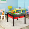 5-in-1 Kids Activity Play Table Building Block Table With Storage Drawers-Brown