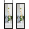 Full Length Metal Door Mirror with Adjustable Hook-Black