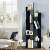 8-Tier Bookshelf Bookcase with 8 Open Compartments Space-Saving Storage Rack -Black