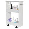 Slim Rolling 3-Tier Bathroom  Mobile Shelving Cabinet wih Handle