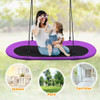 60 Inch Saucer Surf Outdoor Adjustable Swing Set-Purple