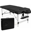 84 Inch L Portable Adjustable Massage Bed with Carry Case for Facial Salon Spa -Black