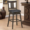 29 inch Swivel Upholstered Counter Height Bar Stool with Rubber Wood Legs