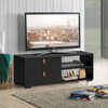 Entertainment Media TV Stand with Drawers-Black