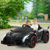 12V 2-Seater Licensed Lamborghini Kids Ride On Car with RC and Swing Function-Black