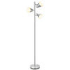 64 Inch 3-Light LED Floor Lamp Reading Light for Living Room Bedroom-Silver