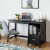 47.5 Inch Modern Home Computer Desk with 2 Storage Drawers-Black