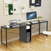 79 Inches Multifunctional Office Desk for 2 Person with Storage-Black