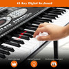 61 Key Electronic Piano with Lighted Keys Stand Bench Headphone