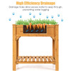 8 Grids Wood Elevated Garden Planter Box Kit with Liner and Shelf