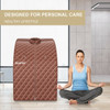 Portable Personal Steam Sauna Spa with 3L Blast-proof Steamer Chair-Coffee