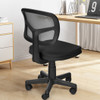 Armless Computer Chair with Height Adjustment and Breathable Mesh for Home Office-Black