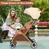 Lightweight Aluminium Frame Baby Stroller with Net-Beige