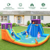 6-in-1 Inflatable Dual Water Slide Bounce House Without Blower