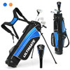 Set of 5 Ultimate 31 Inch Portable Junior Complete Golf Club Set for Kids Age 8+ -Blue