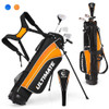 Set of 5 Ultimate 31 Inch Portable Junior Complete Golf Club Set for Kids Age 8+ -Orange