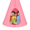 40 Inch Kids Nest Swing Chair Hanging Hammock Seat for Indoor Outdoor-Pink