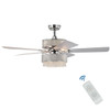 Modern Crystal Ceiling Chandelier Fan With Light Chrome Finished