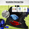 Folding 3 Wheels Golf Push Cart with Bag Scoreboard Adjustable Handle -Blue