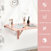 Space Saver Folding Wall-Mounted Drop-Leaf Table-Pink