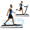 4.75HP 2 In 1 Folding Treadmill with Remote APP Control-White