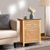 2-Tier Accent Table with Spacious Tabletop-Natural