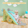 4-in-1 Toddler Slide and Rocking Horse Playset with Basketball Hoop-Blue