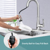 Touchless Kitchen Faucet with 360° Swivel Single Handle Sensor and 3 Mode Sprayer
