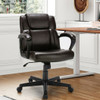 Adjustable Leather Executive Office Chair Computer Desk Chair with Armrest